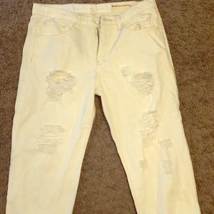 Ripped white jeans